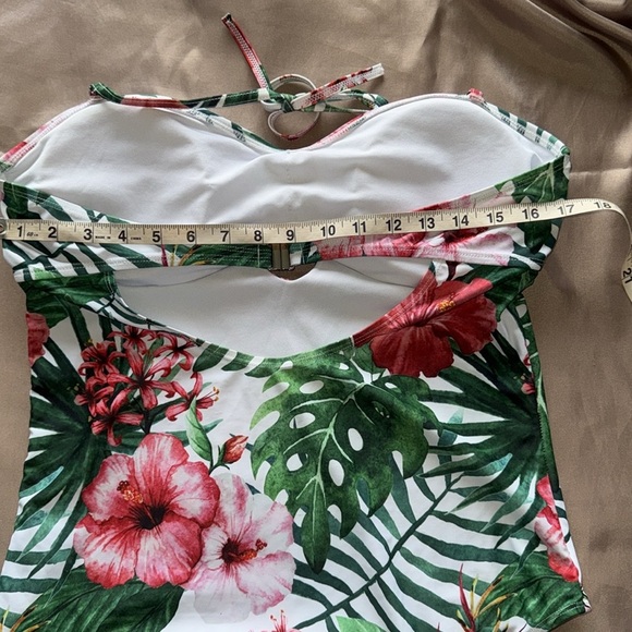 Grace Karin Tropical Floral One Piece Swimsuit Sz XL - Picture 13 of 16